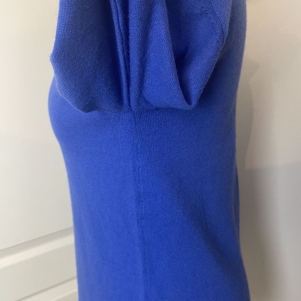 White Stuff Jumper Size 10 Lambswool Cashmere Blend Merlot Blue Xmas Festive - Picture 10 of 13